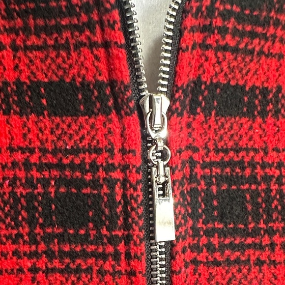 Maeve Red and Black Plaid Bomber Jacket - Picture 6 of 10